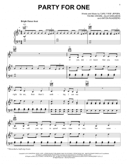 page one of Party For One (Piano, Vocal & Guitar Chords (Right-Hand Melody))