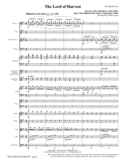 page one of The Lord of Harvest - Full Score (Choir Instrumental Pak)