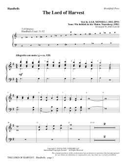 page one of The Lord of Harvest - Handbells (Choir Instrumental Pak)