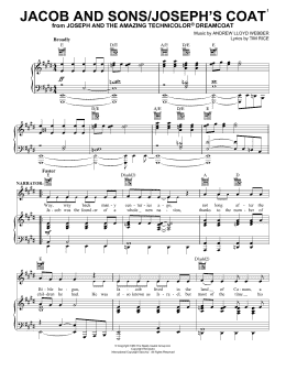 page one of Jacob And Sons/Joseph's Coat (Piano, Vocal & Guitar Chords (Right-Hand Melody))