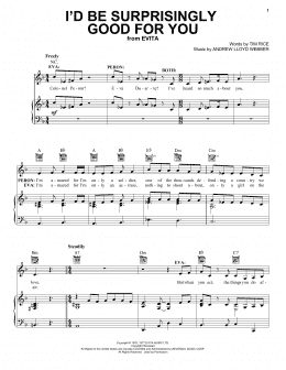page one of I'd Be Surprisingly Good For You (Piano, Vocal & Guitar Chords (Right-Hand Melody))