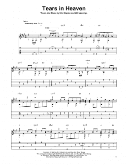 page one of Tears In Heaven (Solo Guitar)