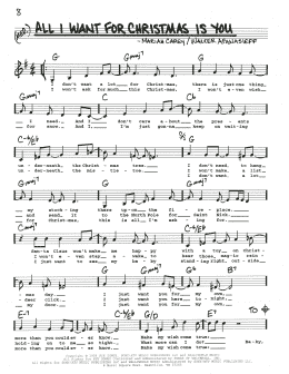 page one of All I Want For Christmas Is You (Real Book – Melody, Lyrics & Chords)