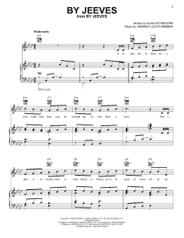 page one of By Jeeves (Piano, Vocal & Guitar Chords (Right-Hand Melody))