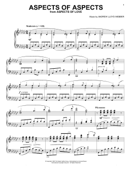 page one of Aspects Of Aspects (Piano Solo)