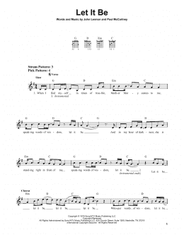 page one of Let It Be (Easy Guitar)