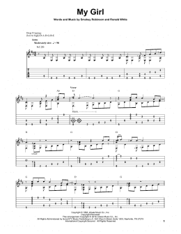 page one of My Girl (Solo Guitar)