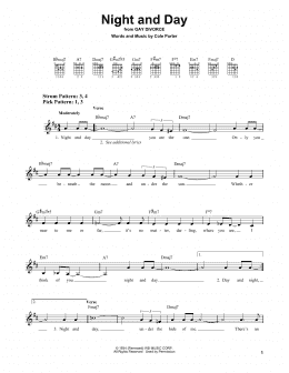 page one of Night And Day (Easy Guitar)