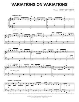 page one of Variations On Variations (Piano Solo)
