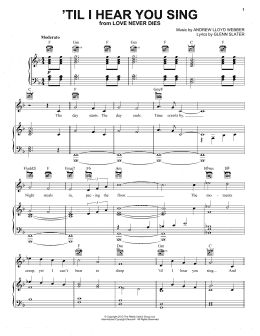 page one of 'Til I Hear You Sing (from Love Never Dies) (Piano, Vocal & Guitar Chords (Right-Hand Melody))