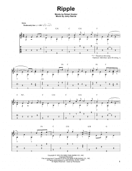 page one of Ripple (Solo Guitar)