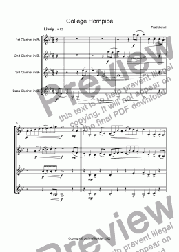 page one of College Hornpipe