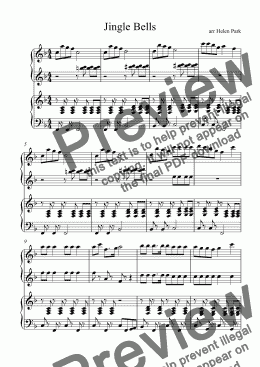 page one of Jingle Bells Piano Duet