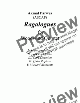page one of Ragalogues