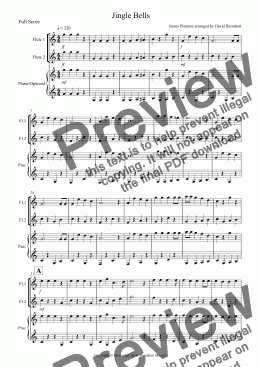 page one of Jingle Bells (Easy Version) for Flute Duet