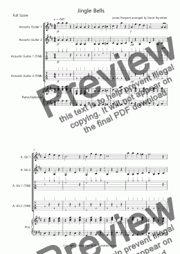page one of Jingle Bells (Easy Version!) for Guitar Duet