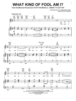 page one of What Kind Of Fool Am I? (Piano, Vocal & Guitar Chords (Right-Hand Melody))