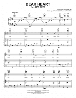 page one of Dear Heart (Piano, Vocal & Guitar Chords (Right-Hand Melody))
