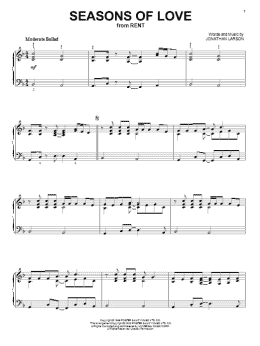 page one of Seasons Of Love (from Rent) (Piano Solo)