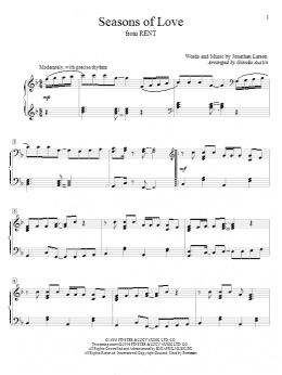 page one of Seasons Of Love (from Rent) (Educational Piano)