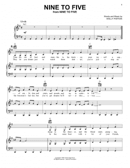 page one of Nine To Five (Piano, Vocal & Guitar Chords (Right-Hand Melody))