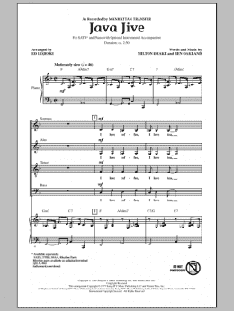 page one of Java Jive (arr. Ed Lojeski) (SATB Choir)