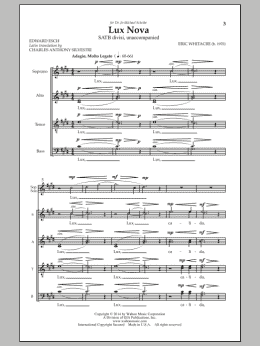 page one of Lux Nova (SATB Choir)