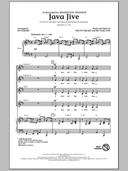 page one of Java Jive (arr. Ed Lojeski) (SSAA Choir)