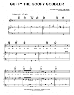 page one of Guffy The Goofy Gobbler (Piano, Vocal & Guitar Chords (Right-Hand Melody))
