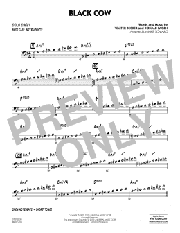 page one of Black Cow (arr. Mike Tomaro) - Bass Clef Solo Sheet (Jazz Ensemble)