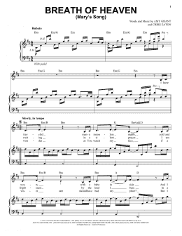 page one of Breath Of Heaven (Mary's Song) (Piano & Vocal)
