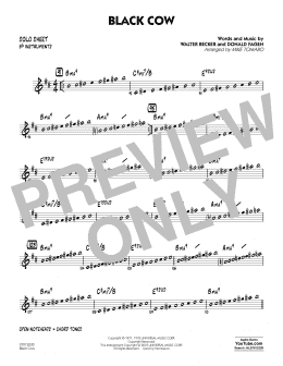 page one of Black Cow (arr. Mike Tomaro) - Bb Solo Sheet (Jazz Ensemble)