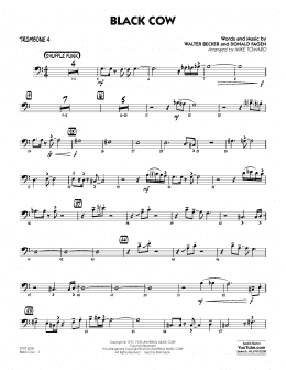 page one of Black Cow (arr. Mike Tomaro) - Trombone 4 (Jazz Ensemble)