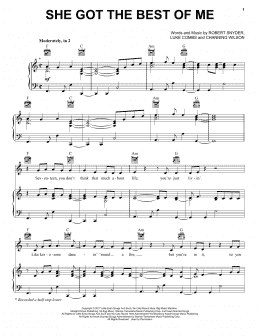 page one of She Got The Best Of Me (Piano, Vocal & Guitar Chords (Right-Hand Melody))