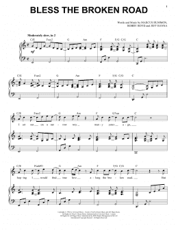 page one of Bless The Broken Road (Piano & Vocal)