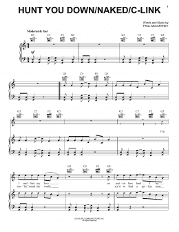 page one of Hunt You Down (Piano, Vocal & Guitar Chords (Right-Hand Melody))