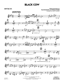 page one of Black Cow (arr. Mike Tomaro) - Baritone Sax (Jazz Ensemble)