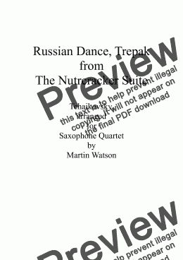page one of Russian Dance, Trepak
