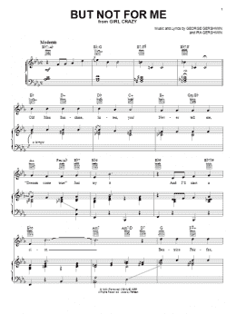 page one of But Not For Me (Piano, Vocal & Guitar Chords (Right-Hand Melody))