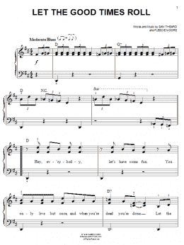 page one of Let The Good Times Roll (Easy Piano)