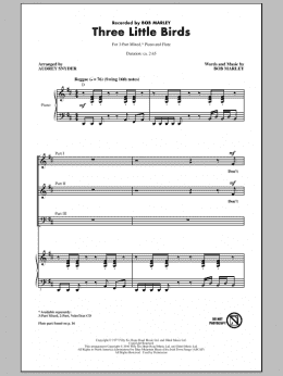 page one of Three Little Birds (arr. Audrey Snyder) (3-Part Mixed Choir)