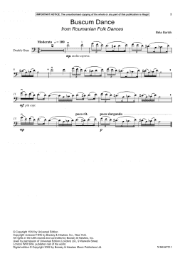 page one of Buscum Dance (from Roumanian Folk Dances) (Instrumental Solo)