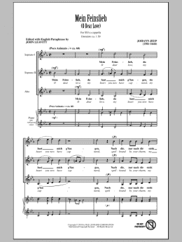 page one of O Dear Love (Mein Feinslieb) (SSA Choir)