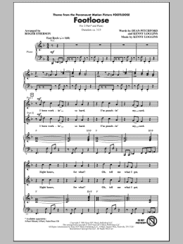 page one of Footloose (2-Part Choir)