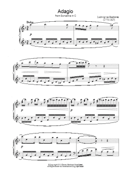 page one of Adagio Sonatina In C (Piano Solo)