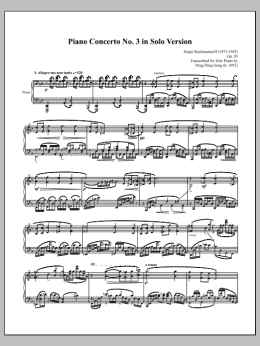 page one of Piano Concerto No. 3 in Solo Version (Piano Solo)
