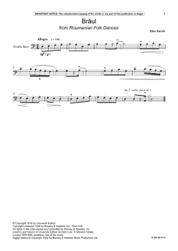 page one of Braul (from Roumanian Folk Dances) (Instrumental Solo)