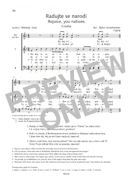 page one of Radujte se narodi (Choir)