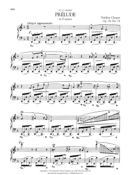 page one of Prélude in D minor, Op. 28, No. 24 (Piano Solo)