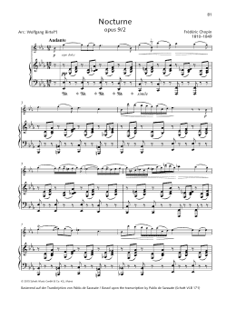 page one of Nocturne E-flat major (String Solo)